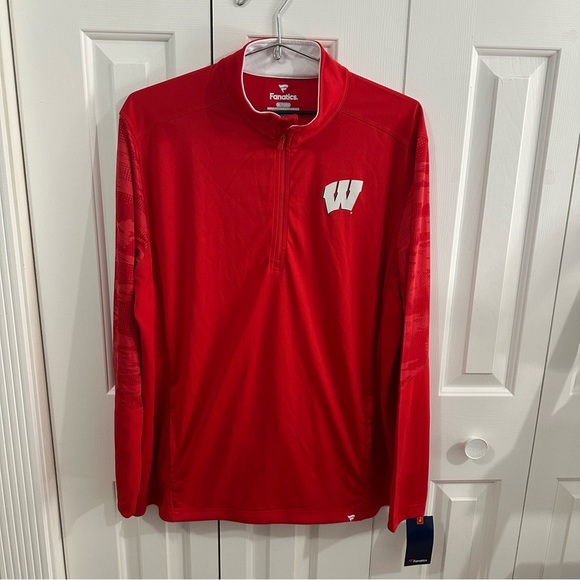 Fanatics Wisconsin Badgers Quarter Zip Pullover - Picture 1 of 8